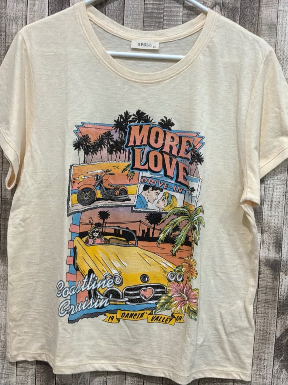 SPELL USA GRAPHIC TEE NWOT LIMITED EDITION ORGANIC COTTON